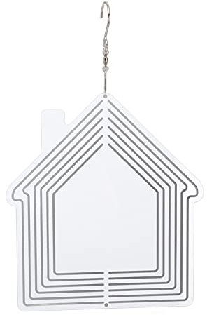 Moulin à Vent en Aluminium 3D doré Réfléchissant avec Crochet Rotatif, Carillons éoliens Suspendus, Ornements pour Jardin, Balcon, Cour, Intérieur