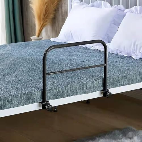 SEVEWAGE Sicherheits-Seitenstütze fürs Bett, medizinisches Bett, Krankenhausbettschutz, verstellbare Bettstützstange, Bettstock für ältere Erwachsene, Fallschutz, Transfergriff (schwarz, 46 x 30 cm)