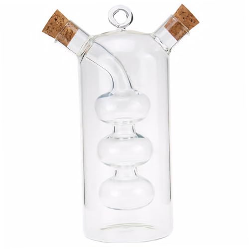 Muzrunq Dispensateur d'huile et de vinaigre 2 po en verre transparent à huile en verre et à vinaigre Distributeur Bouteille avec bouchons de bouchons en liège à cuire