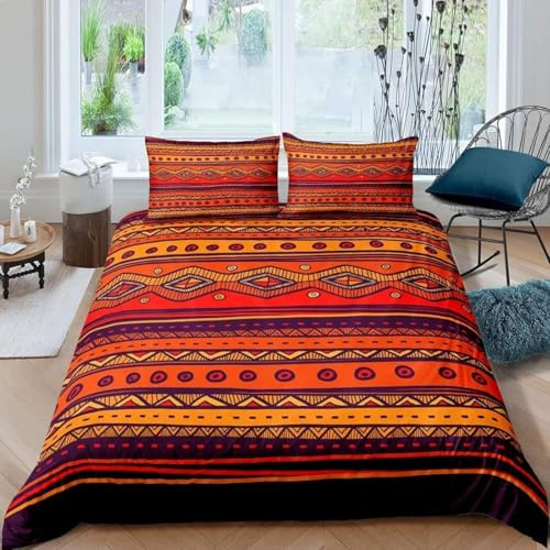 PUOJIEAT Bettwäsche 140x200 Afrika Weich Mikrofaser Bettwäsche-Sets Afrika Bettbezug mit 2 x Kissenbezug 80x80 cm 3D Bettzeug Set w9152