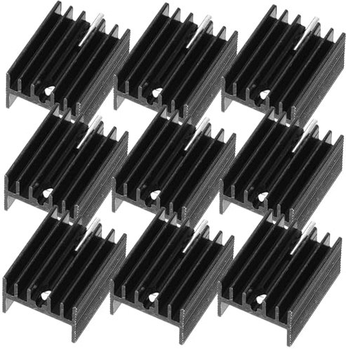 KICHOUSE 10stücke Aluminium-kühlkörper Mit Isolator-montagesatz Für Spannungsregler-transistoren Aluminium-kühlrippen Für to