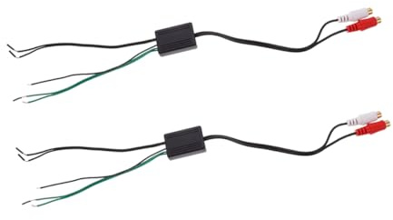 2pcs Car Speaker Wire to Line Level Converter Abs Female Adapter