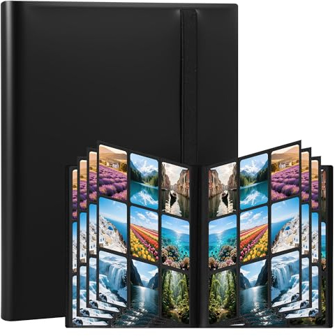 Raccoglitore Carte da Collezione di Giochi, Album Carte Collezionabili, Album Trasparente Impermeabile, per Pokémon, Yu-Gi-Oh, Mtg, Carte da Sport (360 Pockets)