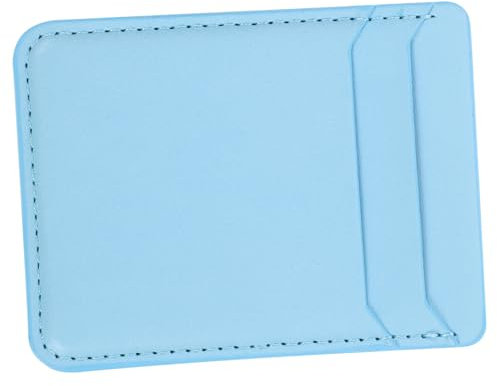 SOIMISS Porta Carte Per Telefono Adesivo Doppio Custodia Organizzatore Smartphone Blu Tasca Slim Per Carte Di Credito Id Bus Wallet Retro Cellulare Antiscivolo