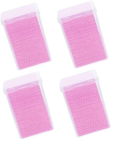 FOMIYES Pfropfen Wimpern Kleber Reinigungspads 4 Boxen Kleberentferner Tücher Rosa Für Wimpernverlängerung Salon Gebrauch