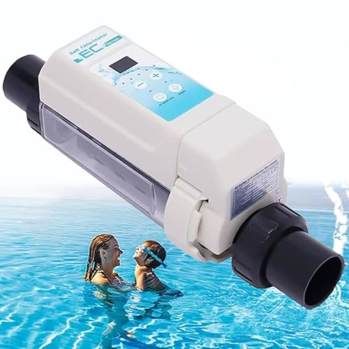 BOOZXCV Générateur de Chlore au sel de Piscine, Remplacement du système de chloration de Piscine à l'eau salée pour la chloration au sel et chloration, 80M3 / 16g / h (12g/h)