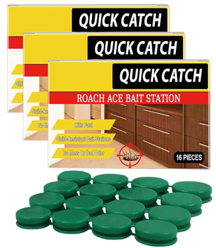 48 pièces Piège à Cafard, Produit Anti Cafard Blatte, Plus Efficace Que à Ultrasons