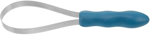LOORGVEL Edelstahl Pferdebürste mit Gezacktem Schneidelement Rostfrei Langlebig Ergonomisch für Effektive Fellpflege und Schmutzentfernung bei Pferden und Rindern