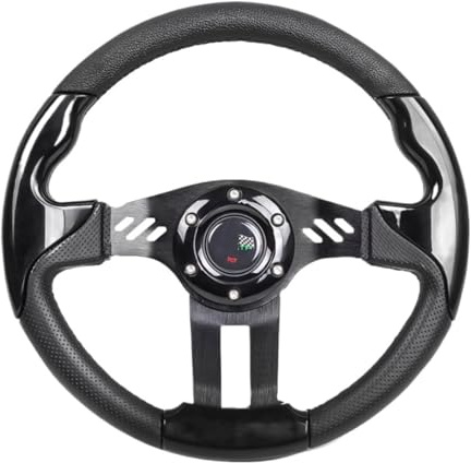 Lenkrad Auto,Sportlenkrad 320mm Lenkrad Schwarz und Rot Universal Sport Auto