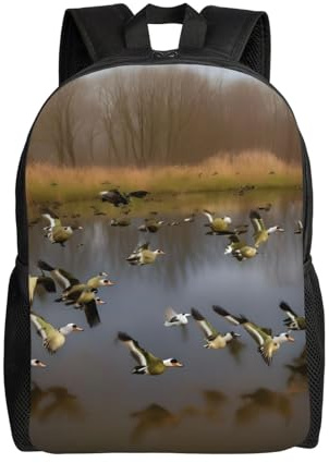 KLJnmbb Rucksack mit Jagd-Motiv für Herren und Damen, stilvoll, wasserdicht, für Reisen, Wandern, Camping, leichter Tagesrucksack