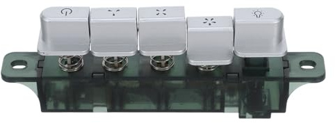 VILLCASE Pannello di Controllo per Cappa Ventilante Interruttore a 5 Pulsanti da 4,33 per Sostituzione, Compatibile Cappe Cucina Tradizionali, Pulsante Tastiera Tipo Pianoforte