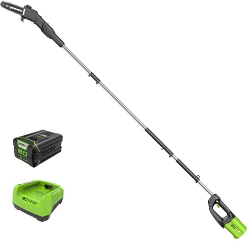 Greenworks 80V 10 Cordless Polesaw (Great For Pruning and Trimming Branches / 75+ Compatible Tools), 2.0Ah Battery and Charger Included