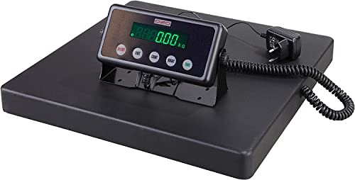DZD DJ-SB Plattformwaagen Paketwaage, Paketwaage, 75kg/150kg/300kg.LED Batterie & Netzbetrieb (DJSB-300B: Bis 300kg mit 3 Messbereichen ab 0,02kg)