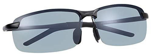 MIRYEA Herren Photochromatisch Sportbrille Polarisiert Rechteckig Sonnenbrille Fahrer Blaulichtfilter Brille Computerbrille Anti Reflexbeschichtung 100% UVA UVB Schutz für Golf, Angeln, Autofahren