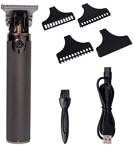 Red by Kiss Hair Trimmer for Men Precision Blade Cordless Trimmer Mens Grooming Kit (Cool Gray)