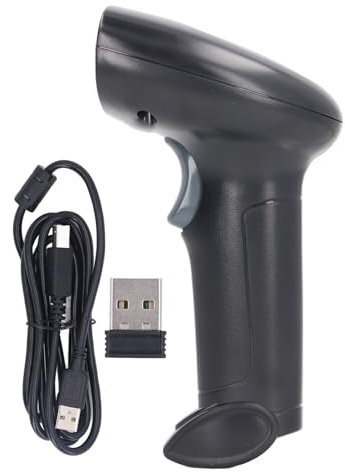 Kabelloser Barcode-Leser 2,4 G, Handscanner mit Schneller Reaktion für Supermärkte, Geschäfte, Lager