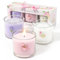 CHILLFLAME Candle Set, Scented Candle Gift Set for Her, 3 Scented Votive Candles, Birthday Gifts for Women/Men (Pink+Purple+White, 200g)