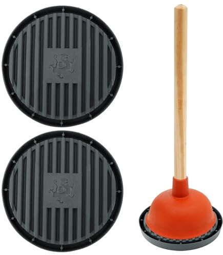 HINMAYGO 2 Stück Saugglocken, Lufttrocknungsmatte für WC-Saugglocken, fängt Tropfen auf und trocknet schnell, WC-Saugglocken-Organizer-Matte, nur WC-Saugnapfhalter