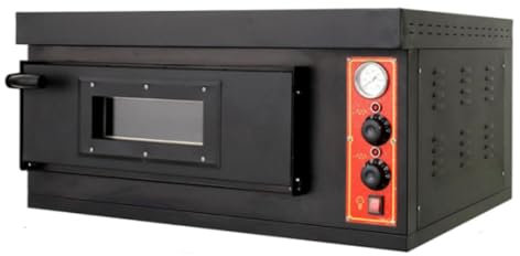 Four à pizza à gaz commercial, 60 x 90 x 15 cm, chambre spacieuse, plage de température 600 °C, fonctionnement efficace au gaz naturel, compact 91 x 112 x 43 cm, faible consommation d'énergie 220