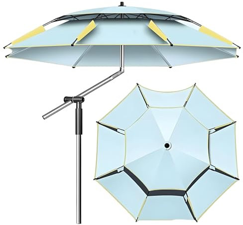 Ombrellone da Esterno con Braccio Robotico, Ombrellone da Pesca Portatile Antivento per Picnic, Giardino, Giornate In Spiaggia, con Borsa(260cm/8.5ft)