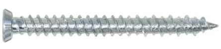 Index HPZ75072 - Tornillo hormigon cabeza plana rosca hi-lo punta diamante torx-30 zincado 7,5 x 072