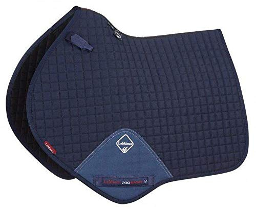 LeMieux Close Contact Cotton Square Saddle Pad - Saddle Pads for Horses - Equestrian Riding Equipment and Accessories (Navy - Small/Medium)