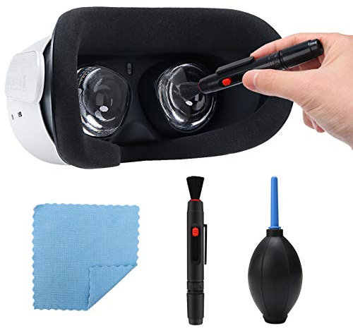 COSOOS Lens Cleaning Pen Compatible with Vision Pro, Quest 3, Quest 2, Rift S, HTC Vive, PS4 VR Headset, Drone, Cameras, Optical Lens, Lens Cleaning Kit, Dust & Fingerprint Cleaning Tool