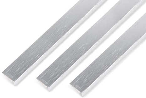 Alberts 499587 Winkelprofil | selbstklebend | Aluminium, edelstahldesign, hell | 1000 x 20 x 10 mm | 3er Set