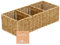myHomeBody Cesta de mimbre con 3 compartimentos, cestas tejidas para organizar, organizador de mostrador de baño, organización de dormitorio, Tan, 1 pieza