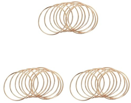 Confezione da 30 anelli in metallo dorato da 7,6 cm, per acchiappasogni e,cerchi per bomboniere,anelli per bomboniere confetti,cerchi bomboniere