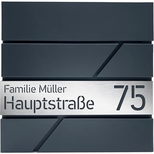 PRINTIMA Julia Gravur Briefkasten Anthrazit (RAL7016) mit Zeitungsfach: Wetterbeständigkeit, Funktion trifft auf Qualität und Stil