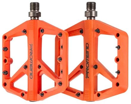 Fututech 1 Paar Pedale für Fahrrad, MTB, BMX, Pedal, rutschfest, Hochgeschwindigkeits-Kugellager, Achse aus Chrom-Molybdän-Stahl, Zubehör (Orange)