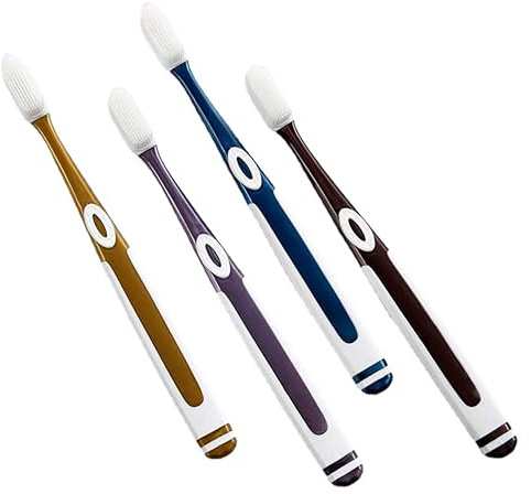 GLEAVI 2 Sets 4-teilige Silikon-zahnbürste Für Erwachsene Nano-zahnbürsten Borstenzahnbürste Komfortable Verwendung Oral Essential