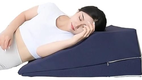 keilkissen bett keilkissen bett kopfteil Relax Welliges, geneigtes Seitenschläfer-Keilkissen aus Memory-Schaum, medizinische Säure-Reflux-Kissen für Schlafen, Schmerzen im unteren Rücken, saurer Reflu