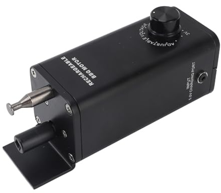 Elektrischer Rotisserie-Motor, 10 W, 3 Bis 12 V, Einstellbare Geschwindigkeit, Grillspieß-Rotisserie-Motor, Variable Geschwindigkeitsregelung, Wiederaufladbarer Elektrischer