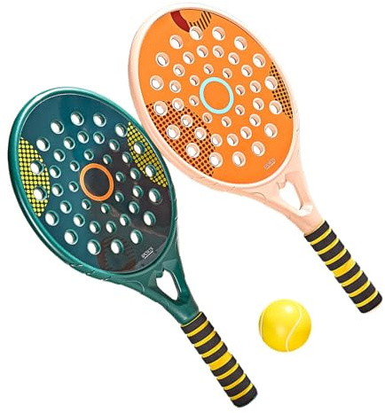 JISADER Raquetas de Tenis de Playa para niños, paletas de Tenis de Playa para niños, portátiles con Pelota, Accesorios Deportivos para Parques de Patio,