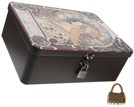 STOBAZA Caja De Almacenamiento De Joyas De Hojalata Estuche De Hojalata Para Obsequio