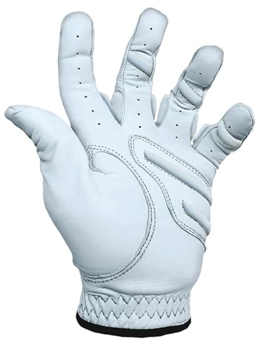 MONKEY GRIP Power Pad Golf Glove Nonslip No Slice Pad Premium Cabretta Leather Good Grip Soft Fit Easy Grip Line Left Hand (MAN-Small)