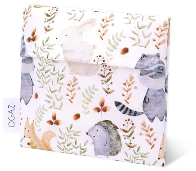 DGAZ Periodentasche Damen, Mini Kosmetiktasche, Zoo | Bedruckter Baumwollstoff, Satin Innenfutter, Kompaktes Design
