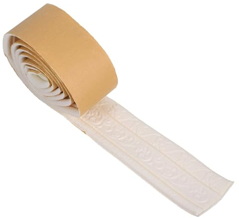 Homoyoyo Self-Adhesive Foam Baseboard Trim White 3D Peel and Stick Wall Molding Corner Protector for Indoor Wall Edges and Ceiling Decorative Border