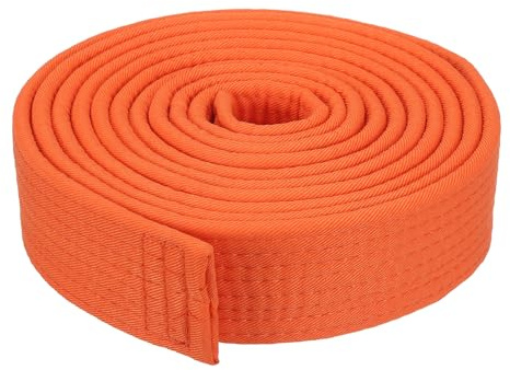 PATIKIL Ceinture de classement colorée en Taekwondo 1,6 x9,8 Pieds 3 m, Ceinture de Judo Karaté en Polyester pour l'enseignement de l'Entraîneur, Orange