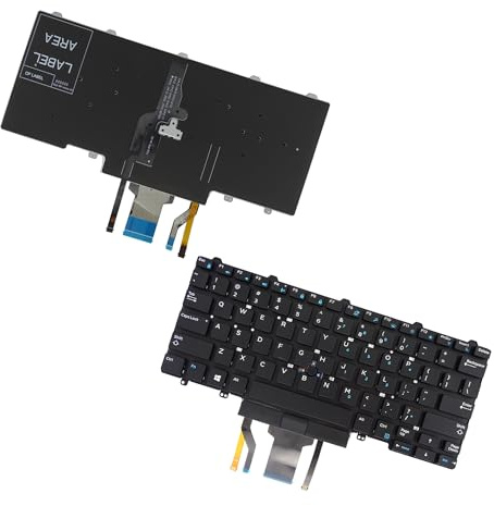 Clavier de Rechange avec rétroéclairage pour Dell Latitude E5450 E5470 E5480 E7450 E7470 5480 5490 5488 7480 7490 5491 5495 (US)