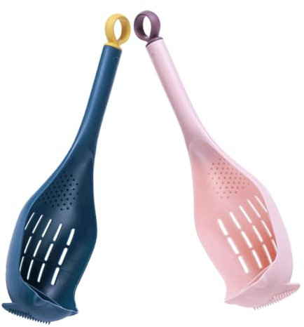 OKUMEYR 2piezas Colador De Espaguetis Colador De Cucharón Cuchara Ranurada Para Pasta Cuchara Espumadera De Alimentos Separador De Yemas De Huevo