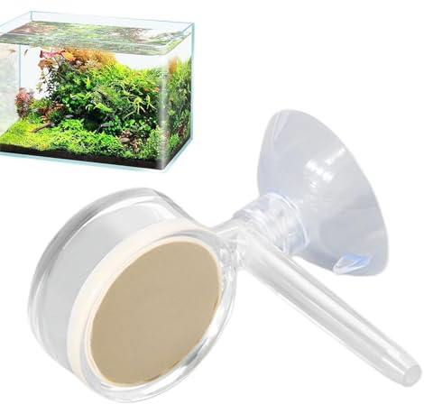 Aquarium-Glas-CO2-Diffusor-Zerstäuber, CO2-Diffusor-Nano-Zerstäuber CO2-Diffusor-Nano-Zerstäuber | CO2-Diffusor Mit Saugnäpfen | Effizientes CO2-Diffusor-Set, Kein Einweichen Erforderlich, Fortschritt