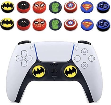 Crazy Diy - 14Pcs Analog Thumb Grip Stick Cover, Wireless Controllers Game Remote Joystick Cap, Non-Slip Silicone Handle Protection Cover for PS5/PS4/Xbox ONE/360/NS PRO