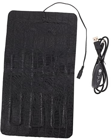 ERINGOGO USB Haustier Heizmatte 3-stufig Regelbar 33x18cm Optik Warmhaltepad Für Reptilien Eidechsen Schildkröten Kompaktes Heizkissen Für Outdoor Und Winter