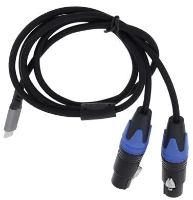 OTOTEC Mikrofon-Audiokabel USB C auf Dual-XLR-Buchse für Karaoke-Heim-Audioaufnahmen (1 M)