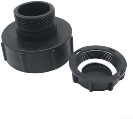 IBC Tank Adapter, S100x8 To S60x6 Coarse Thread Ibc Container Leakproof Wear-resistant Valve Adapter With Cover For Water Tanks Ibc, Garden Hoses(B)
