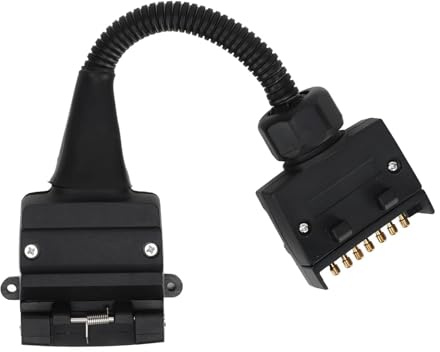 XINYIN Adattatore per Cavi Rimorchio Automobilistico da 7 Pin A 12 Pin Arrotolato capacità Carico velocità Adatta Veicoli Commerciali Adattatore Cavo del Rimorchio Femmina