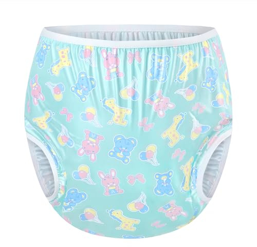 LittleForBig Washable Reusable Waterproof Adult Plastic Pants Pull Up Diaper Cover - Full Print Baby Parade S